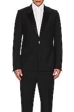 Givenchy Slim Hook Blazer Jacket in Black, view 4, click to view large image.