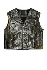 Givenchy Snap Vest in Black & Yellow, view 1, click to view large image.