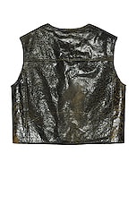 Givenchy Snap Vest in Black & Yellow, view 2, click to view large image.
