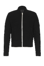 Givenchy Felted Merino Varsity Bomber in Black, view 1, click to view large image.