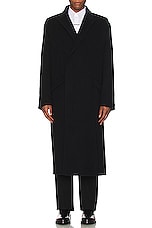 Givenchy Double Face Long Coat in Black, view 3, click to view large image.