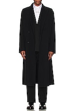 Givenchy Double Face Long Coat in Black, view 4, click to view large image.