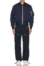 Givenchy 4g Zip Bomber in Deep Blue, view 5, click to view large image.
