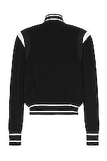 Givenchy Knitted Bomber Jacket in Black, view 2, click to view large image.