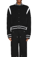 Givenchy Knitted Bomber Jacket in Black, view 4, click to view large image.