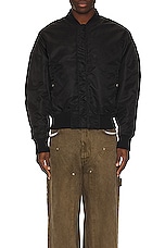 Givenchy Reversible Denim Bomber in Black & Khaki, view 5, click to view large image.