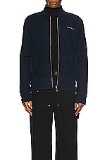 Givenchy Knitted Varsity Jacket in Dark Navy, view 4, click to view large image.