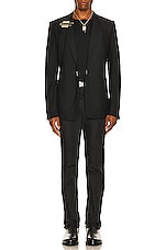 Givenchy Slim Fit Trousers With 4G Buckle in Black, view 4, click to view large image.