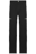 Givenchy Loose Fit Cargo Pocket Pants in Black, view 1, click to view large image.