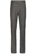 Givenchy Straight Fit Pants W/ Metal Clip Closure in Medium Grey, view 1, click to view large image.