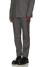 Givenchy Straight Fit Pants W/ Metal Clip Closure in Medium Grey, view 5, click to view large image.