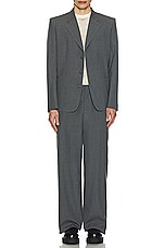 Givenchy Extra Wide Leg Trouser in Medium Grey, view 5, click to view large image.