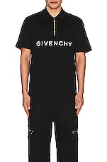 Givenchy Classic Polo In Black in Black, view 4, click to view large image.