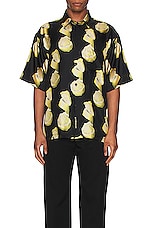 Givenchy Hawaii Shirt in Black & Yellow, view 4, click to view large image.