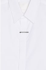Givenchy Formal Metal Clip Shirt in White, view 3, click to view large image.