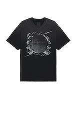 Givenchy Casual Fit Tee in Black, view 1, click to view large image.
