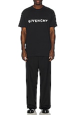 Givenchy Oversized Fit T-shirt in Black, view 4, click to view large image.