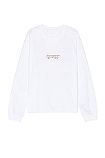 Givenchy Boxy Fit Long Sleeves Tee in White, view 2, click to view large image.
