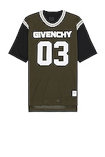 Givenchy Double Layer Tee in Black & Khaki, view 1, click to view large image.