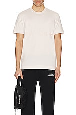 Givenchy Slim Fit Branding Embroidery Tee in Nude Pink, view 3, click to view large image.