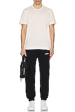 Givenchy Slim Fit Branding Embroidery Tee in Nude Pink, view 4, click to view large image.