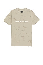 Givenchy Oversized Fit Tee in Taupe, view 1, click to view large image.