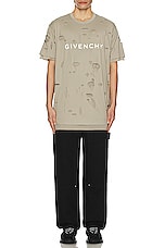 Givenchy Oversized Fit Tee in Taupe, view 4, click to view large image.