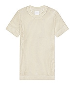 Givenchy Xslim Short Sleeve T-shirt in Off White, view 1, click to view large image.