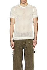 Givenchy Xslim Short Sleeve T-shirt in Off White, view 4, click to view large image.
