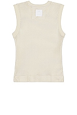 Givenchy Shrunken Inside Out Sleeveless Base in Off White, view 2, click to view large image.