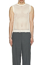 Givenchy Shrunken Inside Out Sleeveless Base in Off White, view 4, click to view large image.