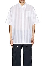 Givenchy Short Sleeve Shirt With Pocket in White, view 4, click to view large image.