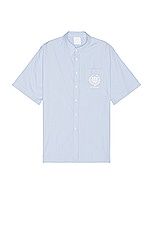 Givenchy Short Sleeve Pocket Shirt in Light Blue, view 1, click to view large image.