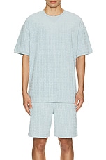 Givenchy Standard Short Sleeve Base T-Shirt in Sky Blue, view 4, click to view large image.