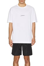 Givenchy Standard Short Sleeve Base T-Shirt in White, view 4, click to view large image.