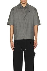 Givenchy Casual Zipped Shirt in Black & White, view 4, click to view large image.
