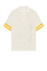 Givenchy Knitted Polo Shirt in Ivory, view 1, click to view large image.