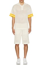 Givenchy Knitted Polo Shirt in Ivory, view 5, click to view large image.