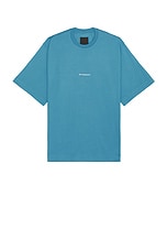 Givenchy New Studio Fit T-Shirt in Steel Blue, view 2, click to view large image.