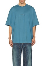 Givenchy New Studio Fit T-Shirt in Steel Blue, view 4, click to view large image.