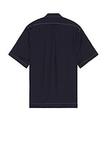Givenchy Short Sleeve Eyelet Shirt in Navy, view 2, click to view large image.