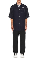 Givenchy Short Sleeve Eyelet Shirt in Navy, view 5, click to view large image.