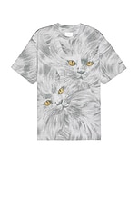 Givenchy Cat Heads T-Shirt in Multicolor, view 1, click to view large image.