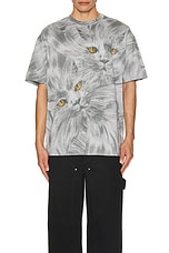 Givenchy Cat Heads T-Shirt in Multicolor, view 3, click to view large image.