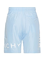 Givenchy Long Swimshort in Baby Blue, view 2, click to view large image.