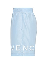 Givenchy Long Swimshort in Baby Blue, view 4, click to view large image.