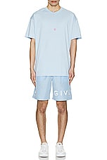 Givenchy Long Swimshort in Baby Blue, view 6, click to view large image.