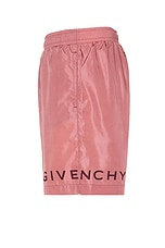 Givenchy Long Swimshorts in Old Pink, view 3, click to view large image.