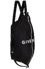 Givenchy G-Zip Duffle Backpack Medium in Black, view 3, click to view large image.