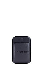Givenchy Magnetic Card Holder in Titanium, view 1, click to view large image.